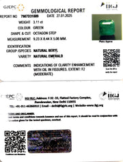 3.11/CT Natural Panna Stone with Govt. Lab Certificate-16650